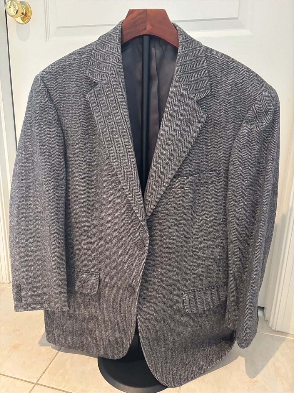Chereskin Mens 40S Gray Tweed Camel Hair Blend Blazer Sport Coat 21x22